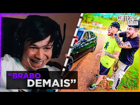 ARUAN REAGE A DEI UMA BMW NOVA PRO MEU AMIGO 🎁🔥!! (LEO DA HORNET) - Cortes do Aruan