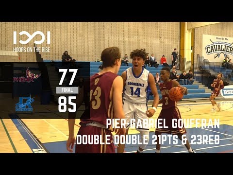 PIER-GABRIEL GOUFFRAN DOUBLE DOUBLE 21PTS & 23REB | Nicolas Gatineau vs Rochebelle March 23 2019