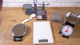 Küchenwaagen Praxistest - 6 Modelle / Digital / Analog / Löffel / Historisch