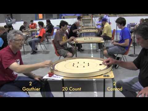 2013 World Crokinole - Gauthier v Conrad - Top 16 Singles