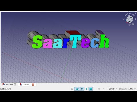 How to create 3d text in freeCAD 2023