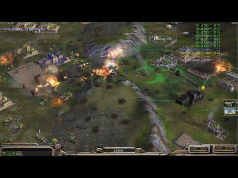 GLA Demolition vs 7 Air Force - Command & Conquer Generals Zero Hour - 1 vs 7 HARD Gameplay