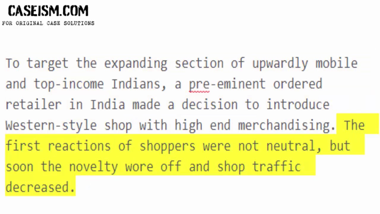 Spencer’s Retail Limited Case Study Help - Caseism.com
