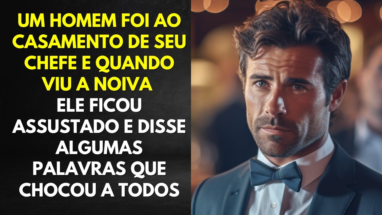 Um homem foi ao casamento de seu chefe e quando viu a noiva ele ficou assustado e disse algumas...
