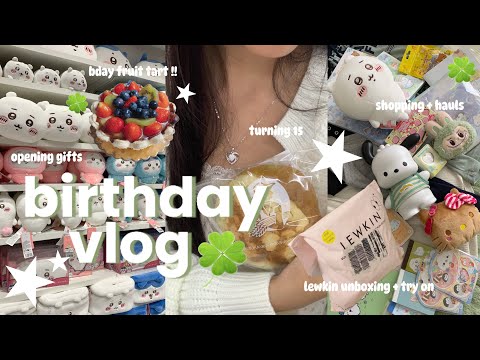 birthday vlog 🎂 // lots of shopping + hauls, turning 15, opening gifts, lewkin try-on, etc.