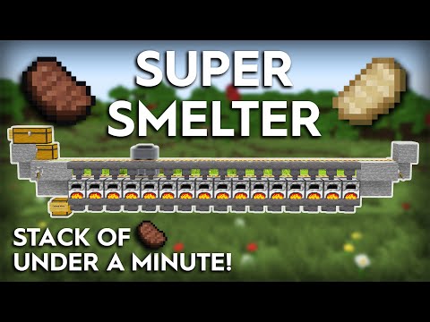 Minecraft 1.21 Easiest Super Smelter Ever - Fully Automatic - Super Fast