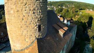 preview picture of video 'Rundflug über die Burg Thann'