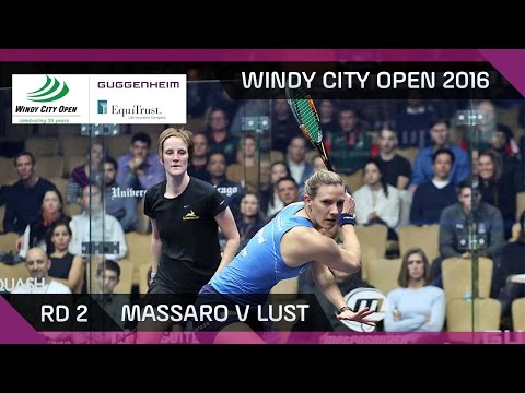 Squash: Massaro v Lust - Windy City Open 2016 - Women's Rd 2 Highlights
