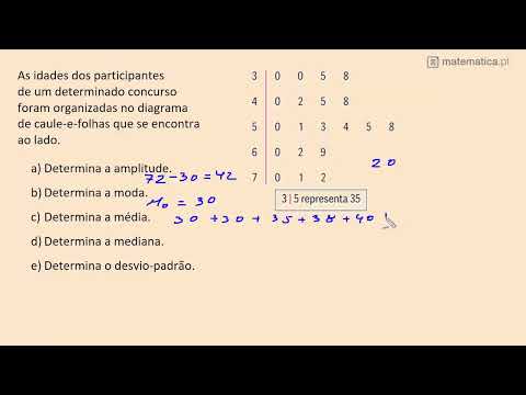 Diagrama de Caule e Folhas e Desvio Padrão