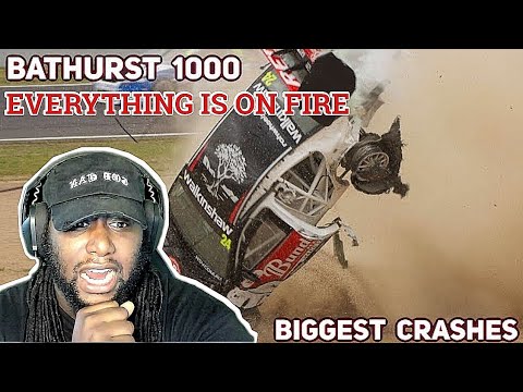 American Reaction To Bathurst 1000 Biggest Crashes Compilation