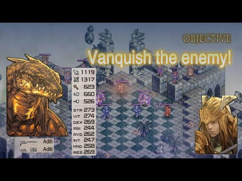 Defeat Aditi! (Heavenly Generals) Tactics Ogre Reborn - San Bronsa Floating Ruins Central Garden