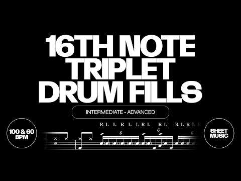 10 Cool 16th Note Triplet Drum Fills | Intermediate - Advanced | Sheet Music