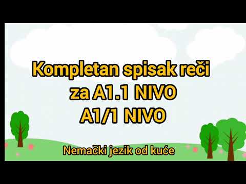 442 RECI ZA A1 / 1 NIVO         KOMPLETAN SPISAK RECI ZA A1  NIVO 1 DEO