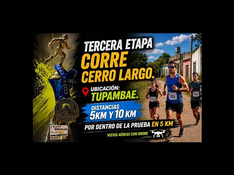 Corre Cerro Largo. Tercera etapa.  Tupambaé 5 km y 10 km