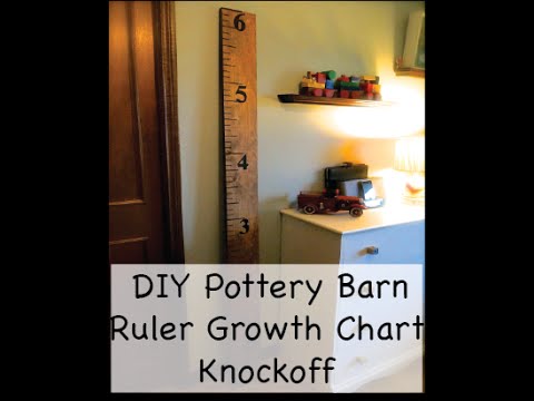 DIY: How to make a Pottery Barn DIY Ruler Growth Chart