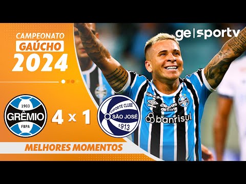 Gols e lances de Grêmio x São José-RS