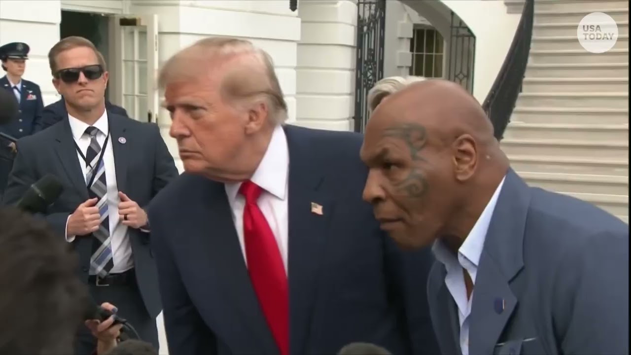 Trump and Tyson leave White House for Syracuse rally, answer election & Russia diesel deal questions