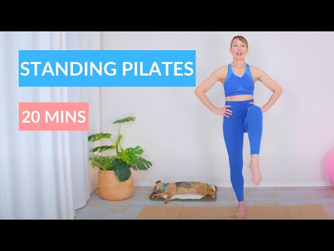 20 MIN STANDING PILATES WORKOUT FOR FULL BODY STRENGTH AND FLEXIBILITY  ( No Equipment)