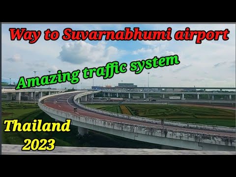 Belas estradas para o aeroporto internacional de Suvarnabhumi | Tour pela Tailândia 2023