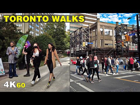 Downtown Gerrard Street Walk in Toronto (Sept 2021)