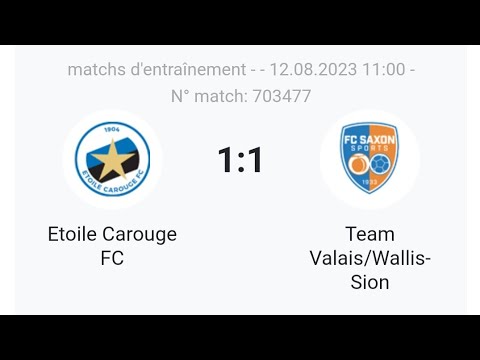 Étoile Carouge FC vs Team Valais Sion Match amical catégorie M15
