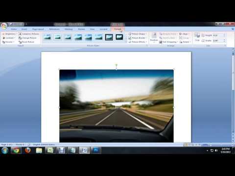 Part of a video titled How to Move Image in Word 2010 : Tech Niche - YouTube