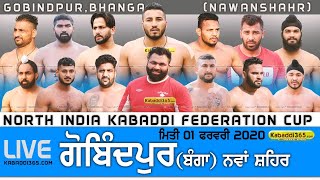 Gobindpur, Banga (Nawanshahr) North India Kabaddi Federation Cup 01 Feb 2020