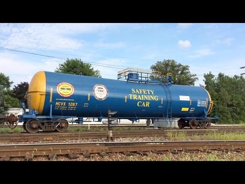 A Very Unusual Freight Train With Safety Training Cars