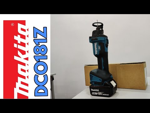 Makita DCO181Z Akumuliatorinis freza gipso kartonui, 18V Li-ion, BL-motor, Be akumuliatorių ir kroviklio video