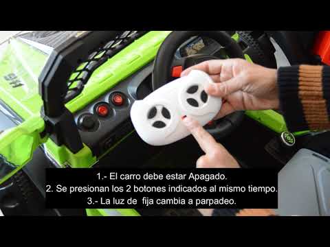 CONFIGURAR CONTROL REMOTO A CARRO ELÉCTRICO MACHUKA