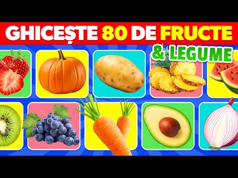 Ghicește 80 de FRUCTE și LEGUME în 3 secunde 🍌🥕🥔 | de la UȘOR la IMPOSIBIL