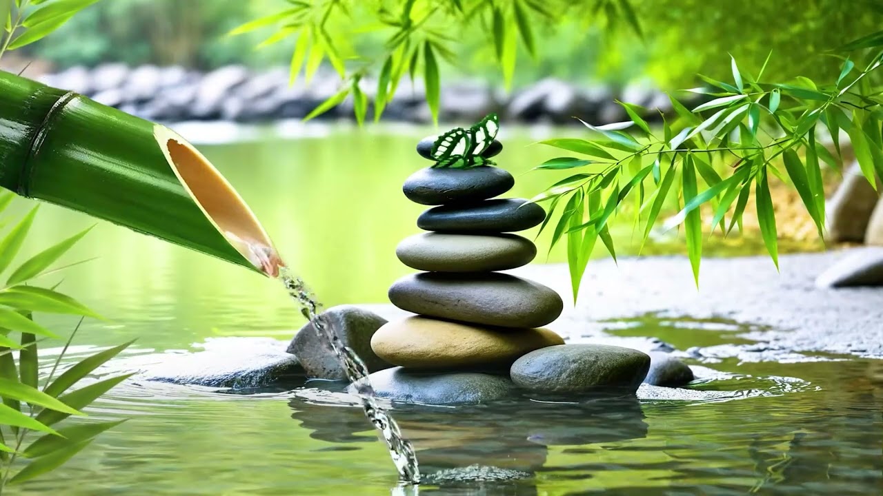 Beautiful Relaxing Piano ★ Water Sound - Deep Sleeping Music, Meditation Music, Relaxing Music #32