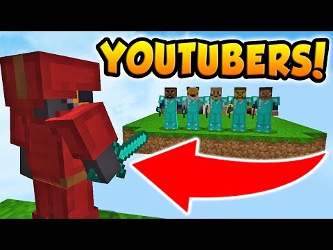 GOING AGAINST 5 YOUTUBERS IN MINECRAFT BED WARS!