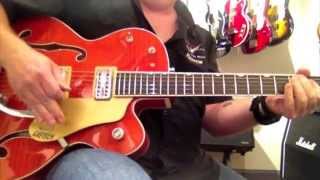 Video thumbnail for Gretsch G6120SSL Brian Setzer Nashville® with TV Jones® Pickups Orange Tiger Flame by musicglryinc