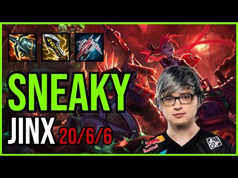 SNEAKY - JINX vs EZREAL ADC - NA Challenger - Patch 11.5 QUADRAKILL