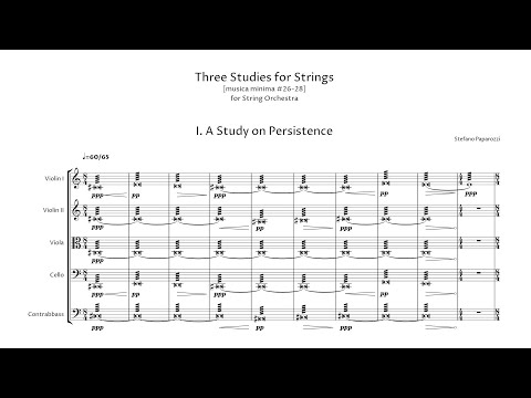 Stefano Paparozzi – Three Studies for String Orchestra