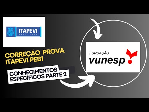 Correção da Prova de PEB1 de Itapevi: Conhecimentos Específicos da Banca VUNESP- Parte 2