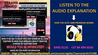 AN AMAZING CROWD FUNDING ELITE1000 PROGRAM FOR SOUTH AFRICA!!! YOU DO NOT WANT TO MISS OUT !!!