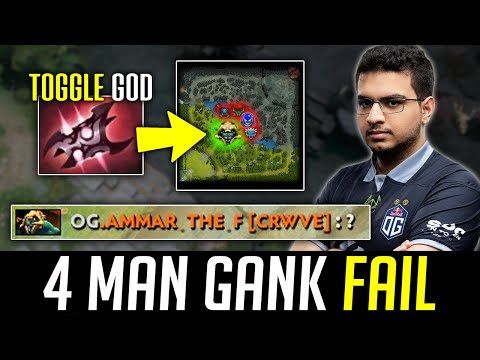 OG.ATF WTF HUSKAR GAME - 4 Man Mid Lane Gank FAIL! - TOGGLE GOD! DOTA 2