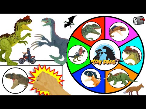 JURASSIC WORLD DOMINION Spinning Wheel Slime Game w/ Movie Dinosaur Toys & Figures