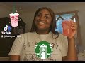 STARBUCKS STRAWBERRY ACAI LEMONADE REFRESHER MUKBANG ASMR