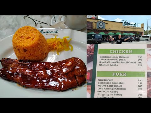 RESTAURANTE ARISTOCRATA (ROXAS BOULEVARD) - SARAP TALAGANG BALIK BALIKAN. MEMÓRIAS DAMING!