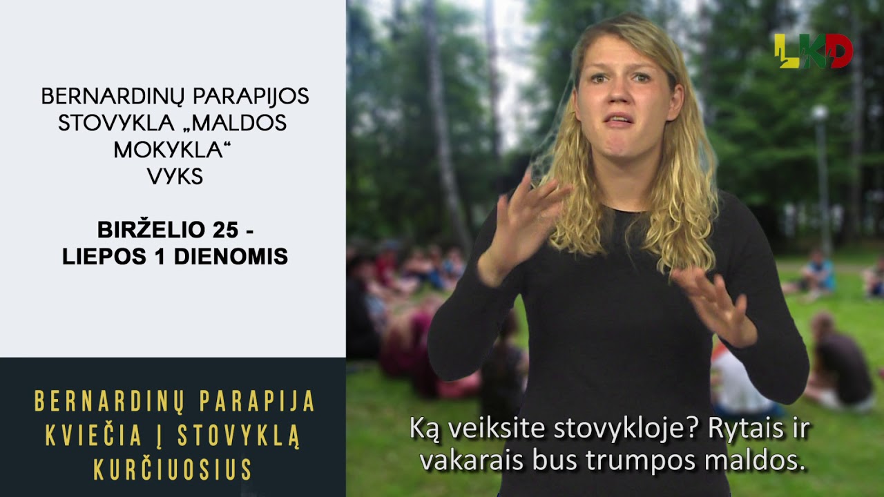 Bernardinų parapija kviečia kurčiuosius į stovyklą!