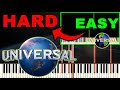 UNIVERSAL STUDIO INTRO THEME EASY TO HARD PIANO TUTORIAL
