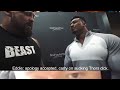 Eddie Hall confronts Larry Wheels about the controversial picture (HEATED)