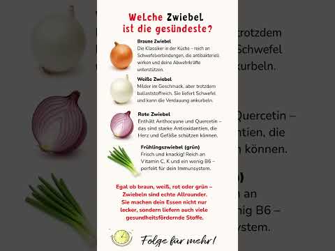 Welche Zwiebel ist die gesündeste? Braune, weiße, rote oder grüne?
