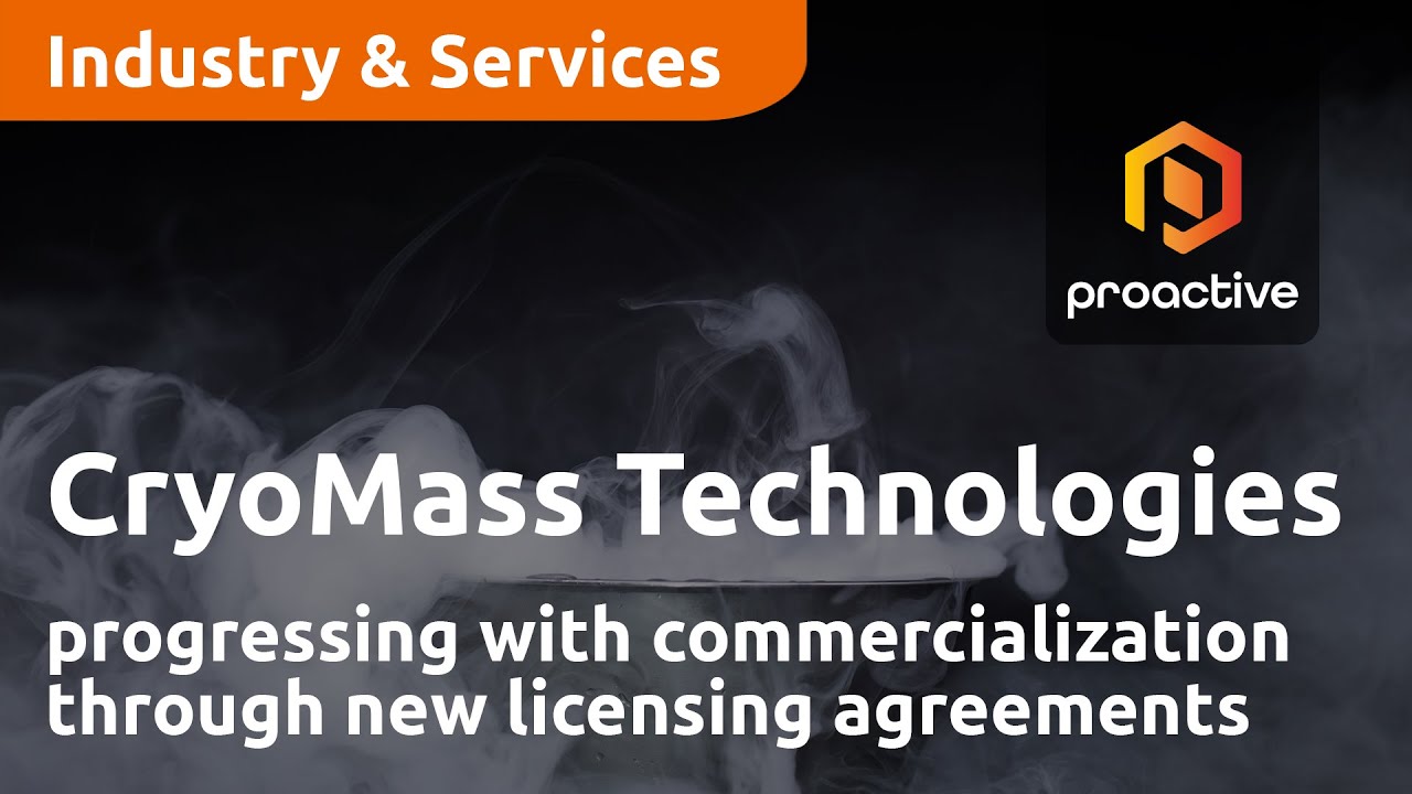 CryoMass Technologies progressing with commercialization through new licensing agreements
