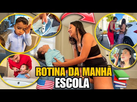 ROTINA DA MANHÃ INDO PRA ESCOLA!! 🏫😱🇺🇸📚 *REALZÃO* 