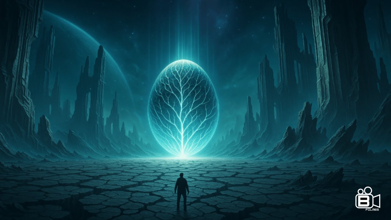 COM A TERRA EM RUÍNAS, UMA IA TRANSFORMA O ÚLTIMO HOMEM EM SEMENTE PARA RENASCER EM OUTROS MUNDOS