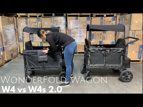 WonderFold Wagon W4 Original vs W4 Luxe (W4S 2.0) Stroller Wagon Comparison